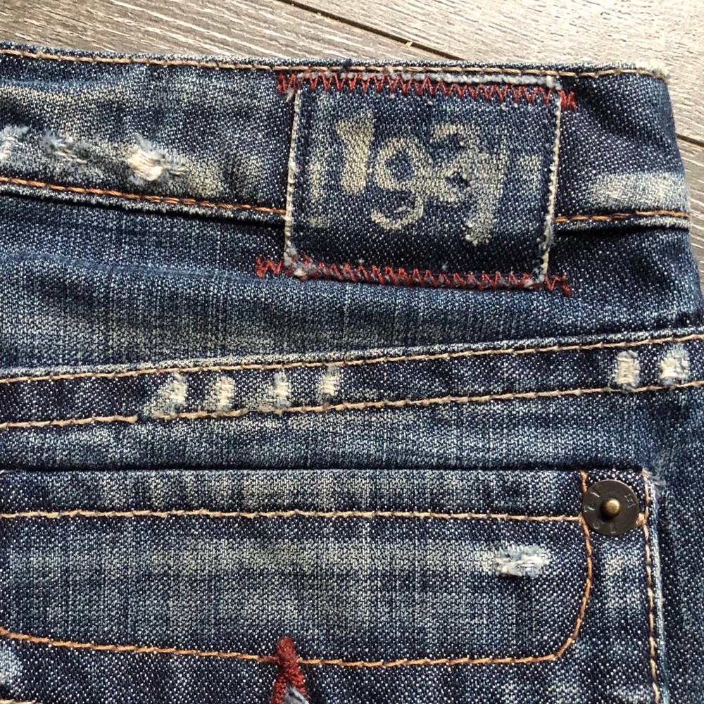 1921 Denim Skirt With Gemstones/Embroidery Gem